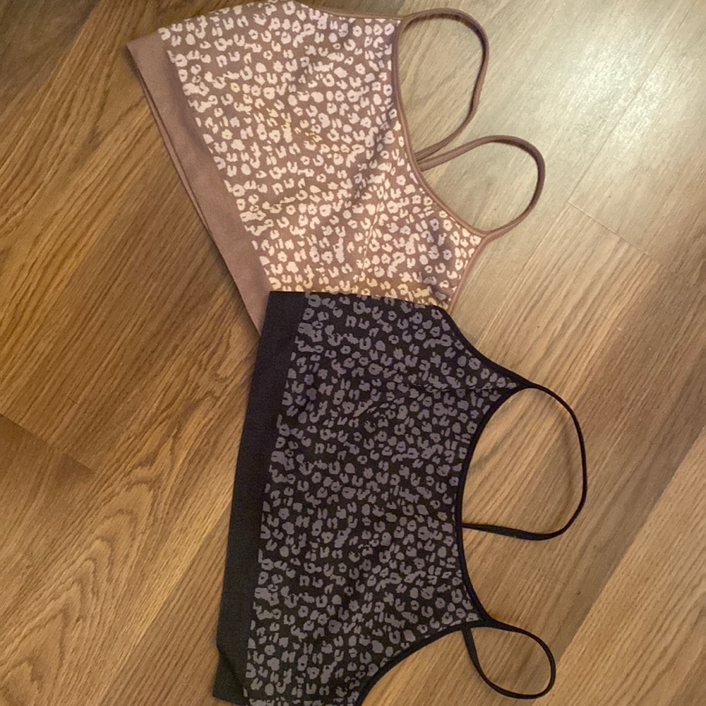 Gap seamless animal print bralettes